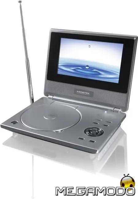 Nortek PDVX 700, lettore DVD/DivX portatile con TV