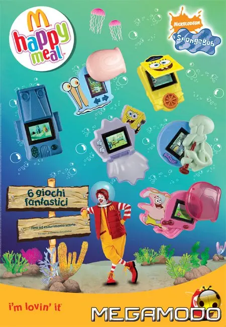 Spongebob con l'Happy Meal McDonald's