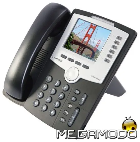 Telefono desktop IP e centralino di Linksys 