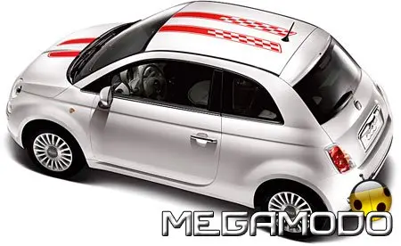 Fiat 500 vola sul cielo di Londra