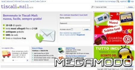 Nuova Web Mail di Tiscali