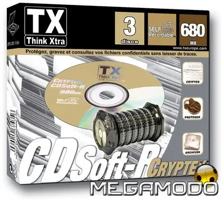 TX CDSoft–R Cryptex, con software di masterizzazione