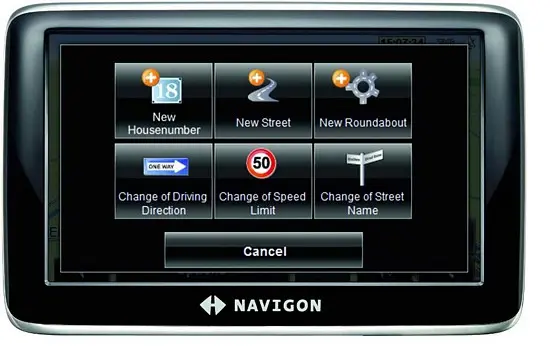 Navigon MyReport, mappe su misura