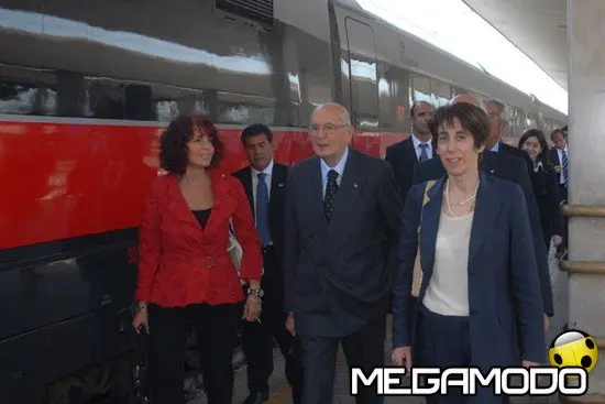 Il Presidente Napolitano a Firenze con il Frecciarossa