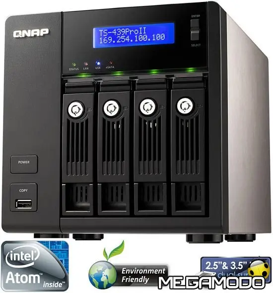 QNAP TS-239 Pro II e TS-439 Pro II con Intel Atom D410