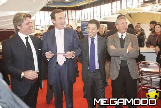 Gianfranco Fini con Italo Bocchino al Nauticsud