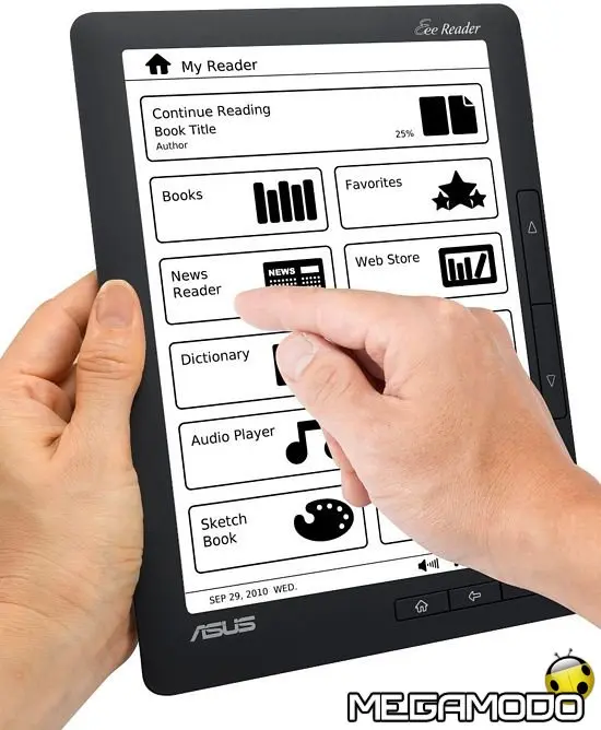 ASUS Eee Reader DR900, con touch screen