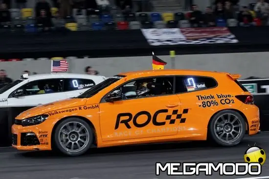 Sebastian Vettel al volante della Scirocco R-Cup