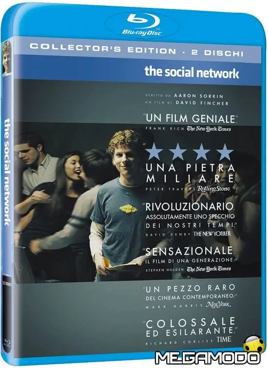The Social Network in Blu-ray Disc e DVD
