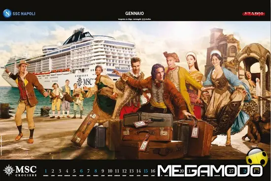 Dedicato a MSC Crociere il primo mese del nuovo calendario del Napoli