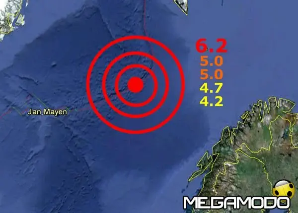 Norvegia, terremoto anomalo di magnitudo 6.2 in pieno oceano