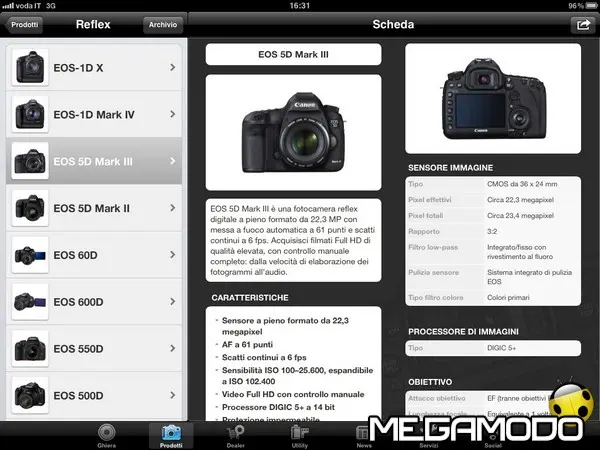EOS App di Canon per il mondo iPad