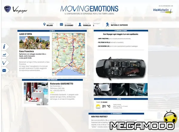 Lancia e ViaMichelin per il primo configuratore online di esperienze di viaggio per il tempo libero