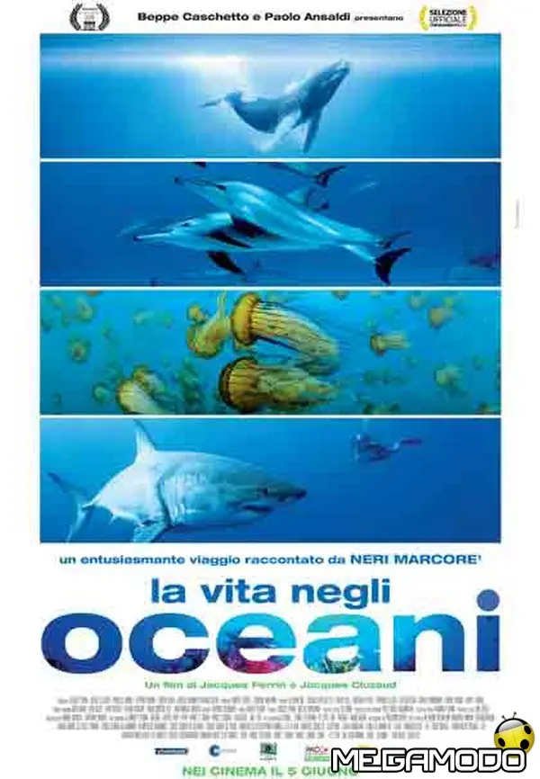 locandina la vita negli oceani