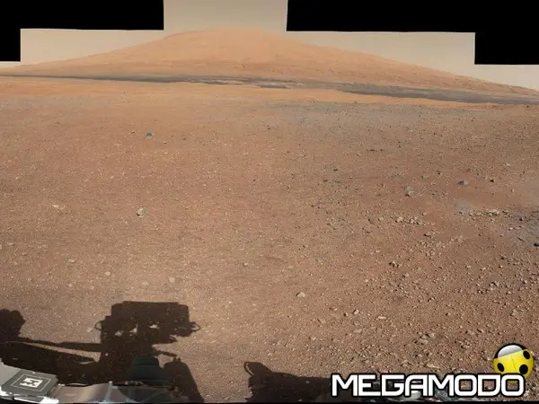 landing site panorama with the heights of mount sharp