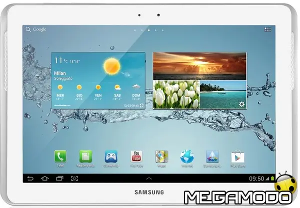 galaxy tab 2 10 1 white front light