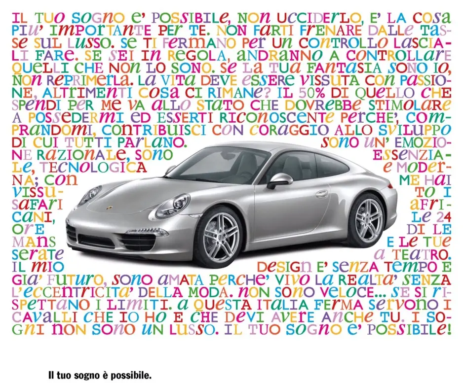 Porsche Italia con Oliviero Toscani per la nuova campagna di comunicazione