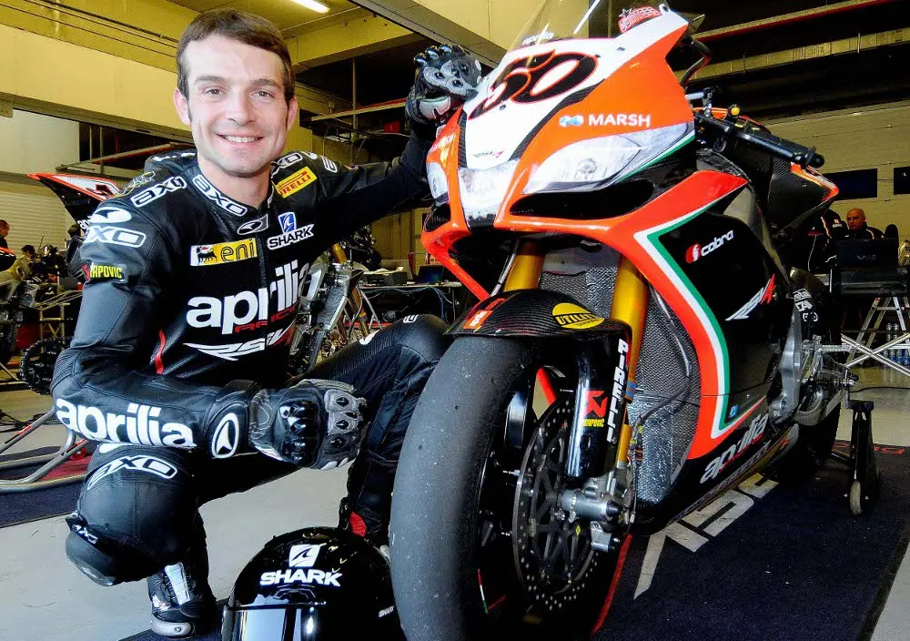 WSBK, Sylvain Guintoli con Aprilia nel 2013
