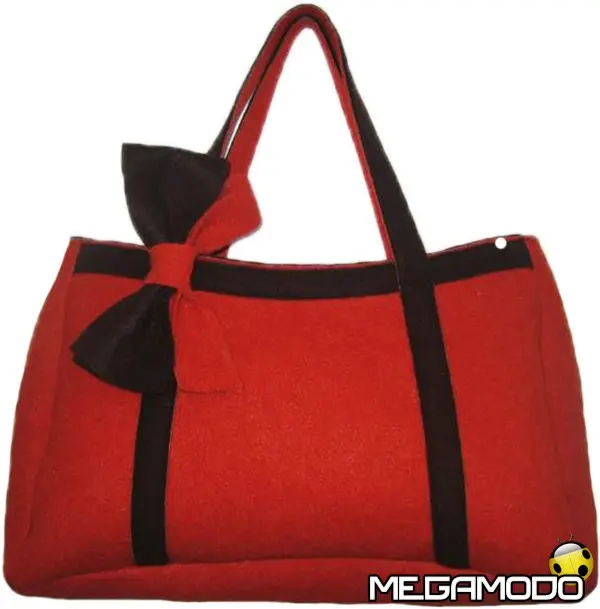 teresa cambi shopping feltro arancio fiocco