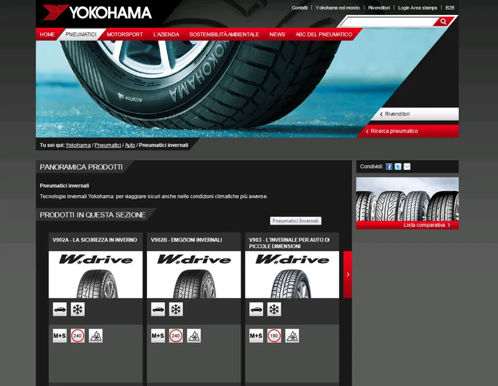 Pneumatici invernali, i consigli di Yokohama per la sicurezza al volante  