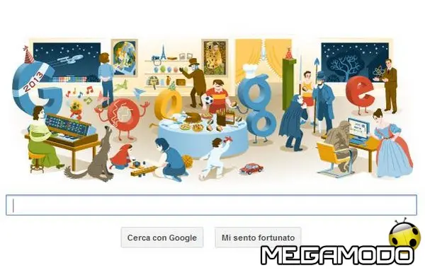 Google racconta il 2012 con un doodle per augurare un felice anno nuovo