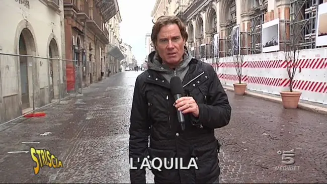 Striscia la Notizia: Jimmy Ghione torna a L’Aquila a tre anni dal terremoto