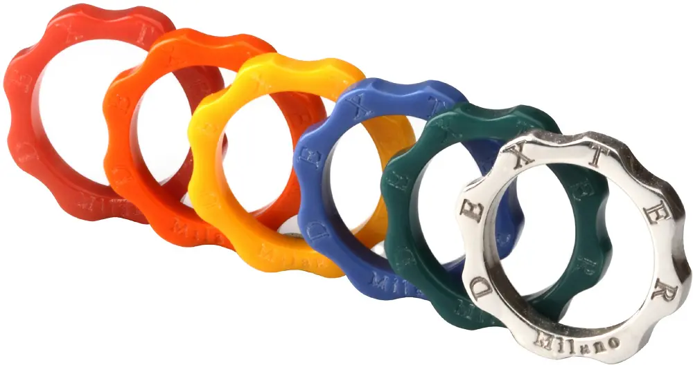 Time Machine di Dexter Milano, l'anello a forma di ingranaggio