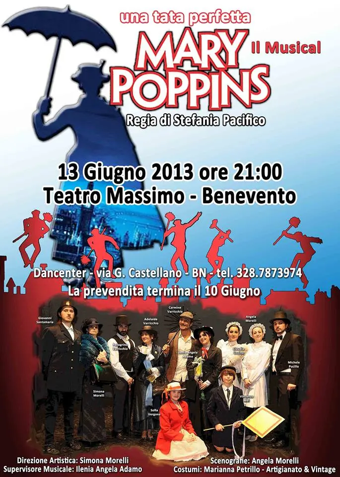 L'atteso ritorno del musical “Mary Poppins- una Tata Perfetta”, giovedì 13 giugno