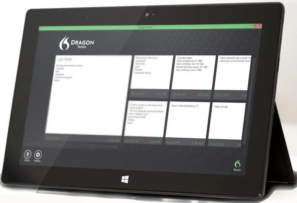 Nuance lancia Dragon Notes, la app di dettatura vocale per tablet con Windows 8