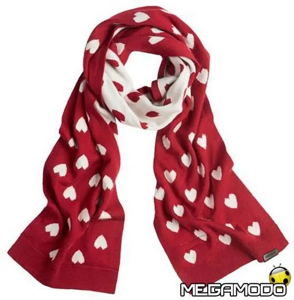 sciarpa b cuori