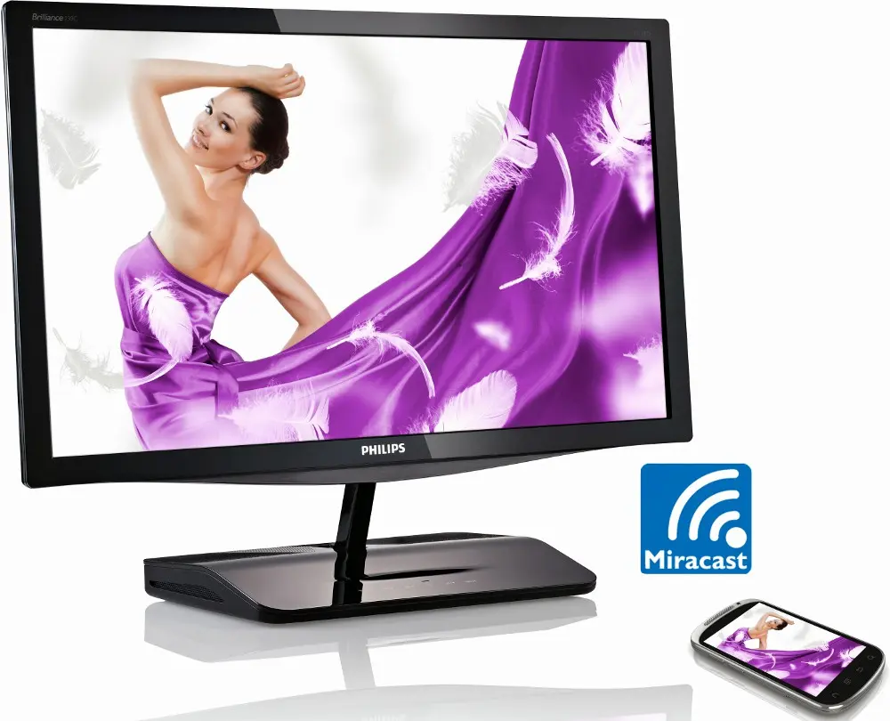 Display Philips Miracast da 23" per lo streaming dei contenuti da dispositivi Android