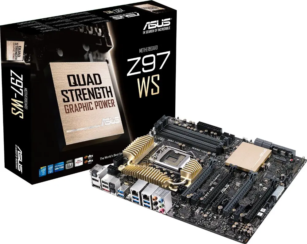 Scheda madre ASUS Z97-WS con Gen3 4-Way Graphics Power