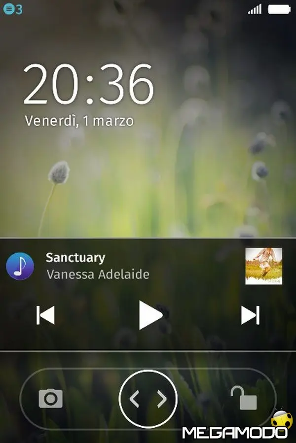 fxos blocca schermo nowplaying