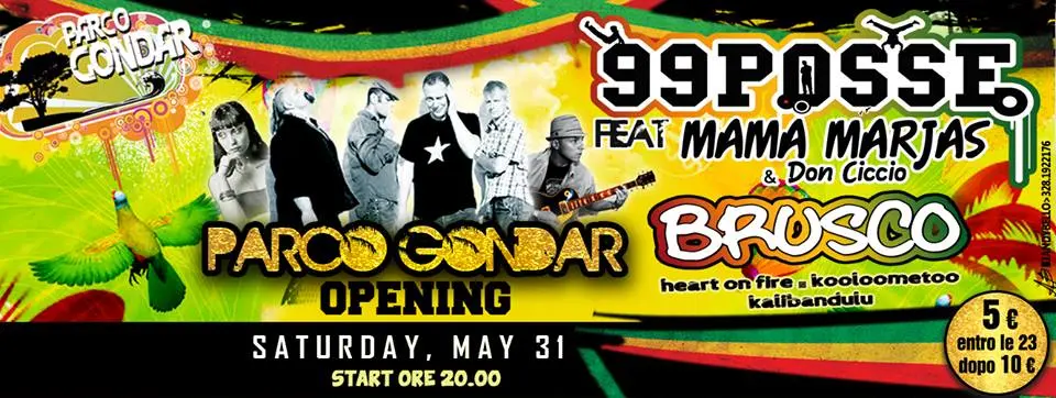 Con 99 Posse e Carl Craig, un weekend di reggae ed elettronica inaugura l'estate 2014 del Parco Gondar di Gallipoli