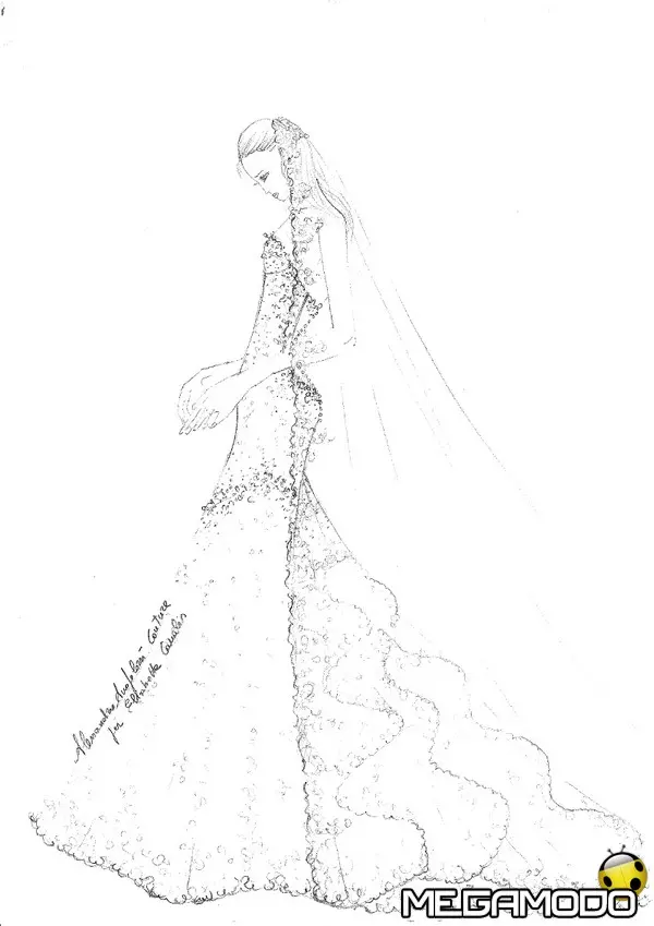 bozzetto abito elisabetta canalis