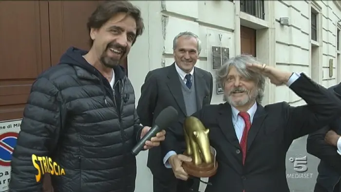 Striscia la notizia: Tapiro d’oro al presidente della Sampdoria Massimo Ferrero 