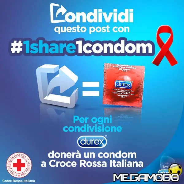 Durex e Croce Rossa Italiana insieme per l'Aids day con #1share1condom