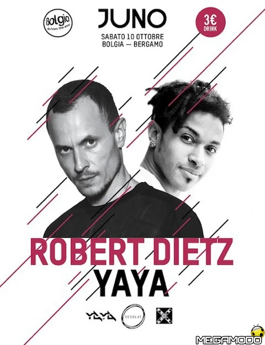 Robert Dietz e Yaya il 10 ottobre al Bolgia di Bergamo
