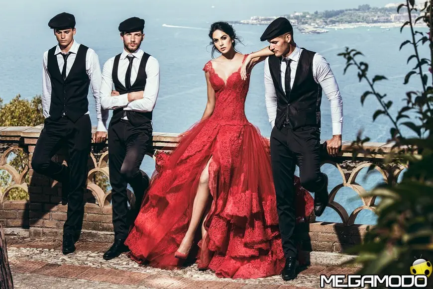 Rocio Munoz Morales fa splendere gli abiti di Alessandro Angelozzi