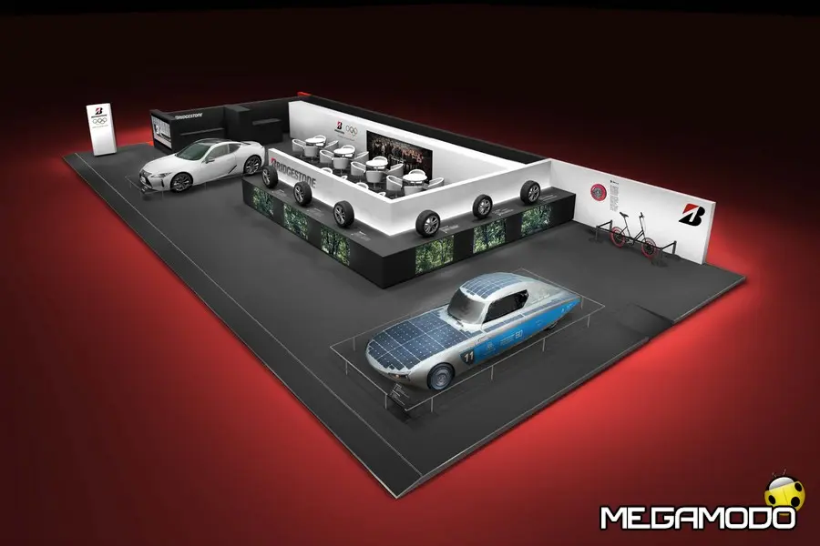 Bridgestone, auto solare con pneumatici "Ecopia"