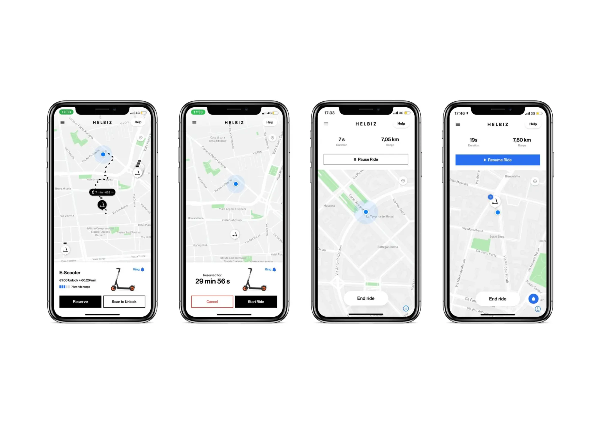 Helbiz: da oggi monopattini e bici “aspettano” gli utenti