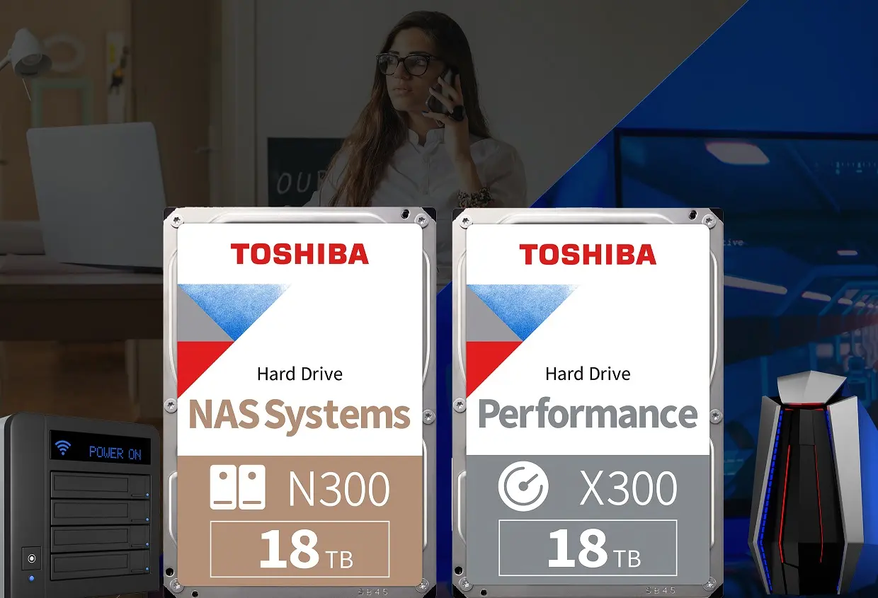 Toshiba: aumenta la capacità degli hard disk N300 e X300