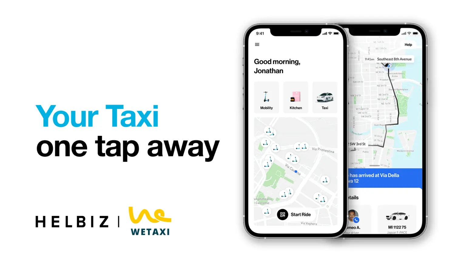 Helbiz taxi: Helbiz integra la propria app con il servizio Wetaxi