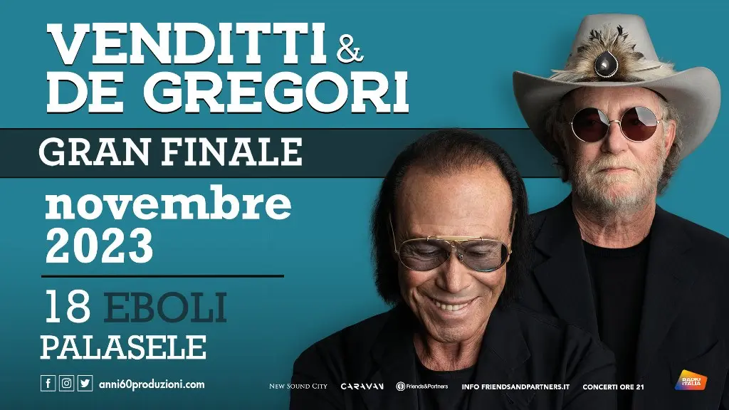 Venditti & De Gregori: nuova data il 18 novembre a Eboli