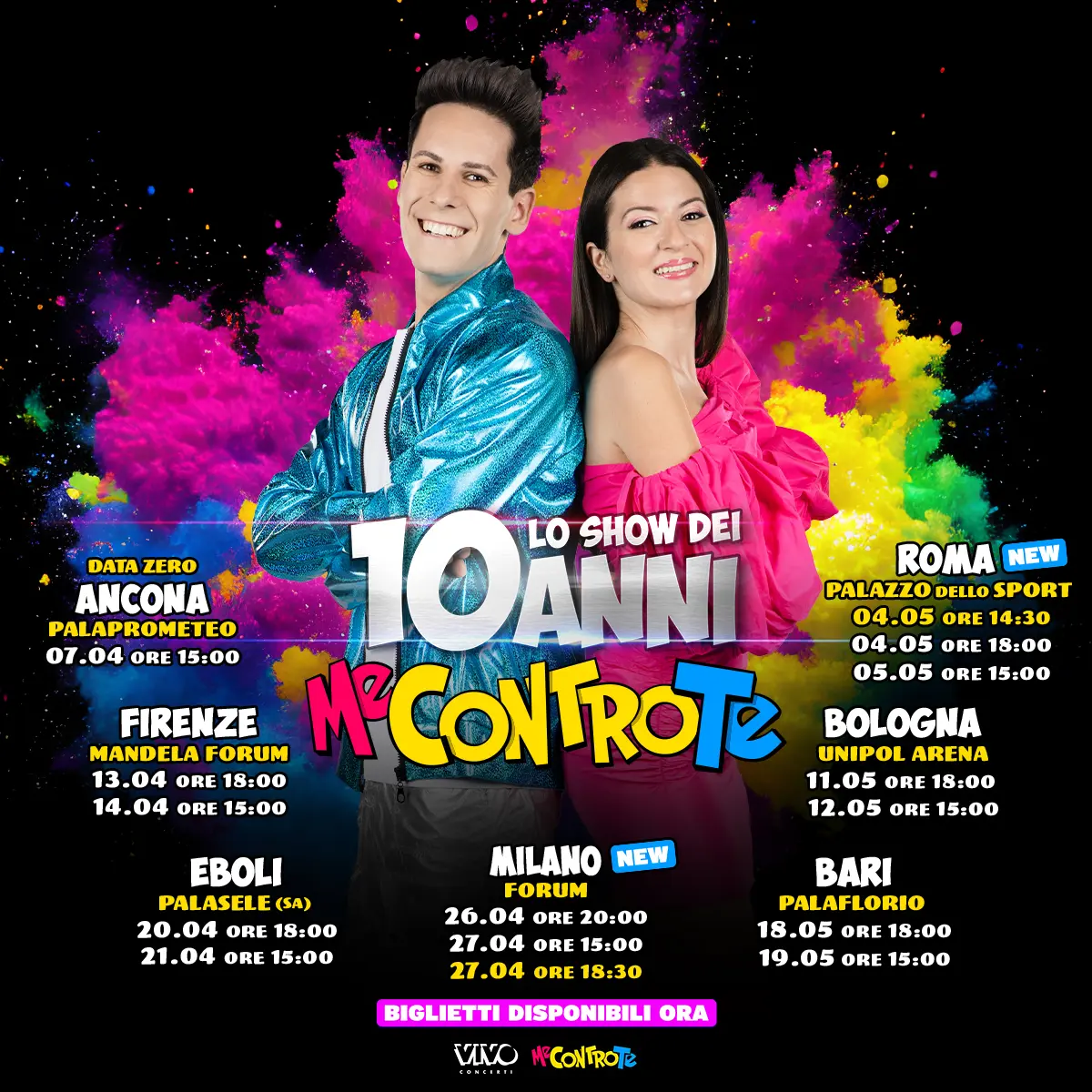 I "ME CONTRO TE": si aggiungono nuove date a “LO SHOW DEI 10 ANNI”