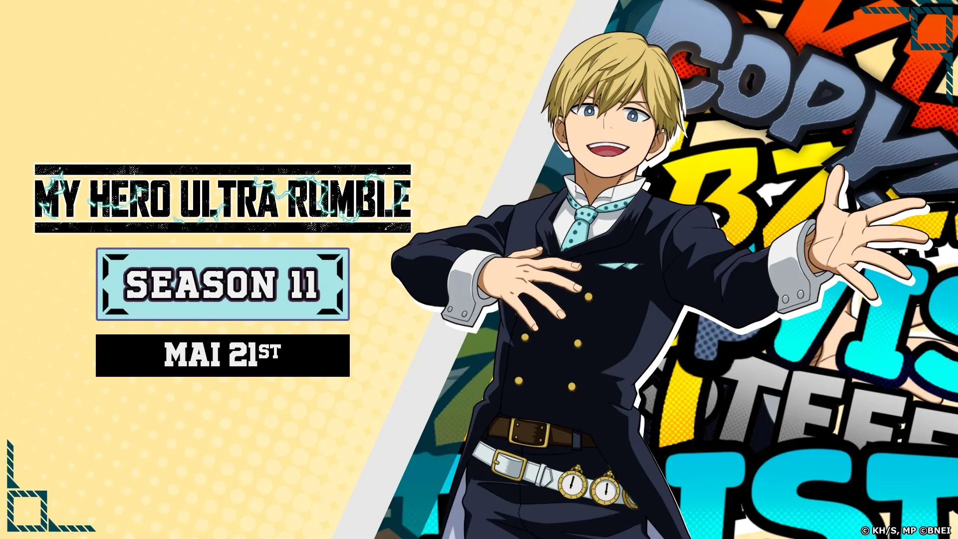 Da oggi è disponibile la stagione 11 di MY HERO ULTRA RUMBLE con un nuovo personaggio giocabile