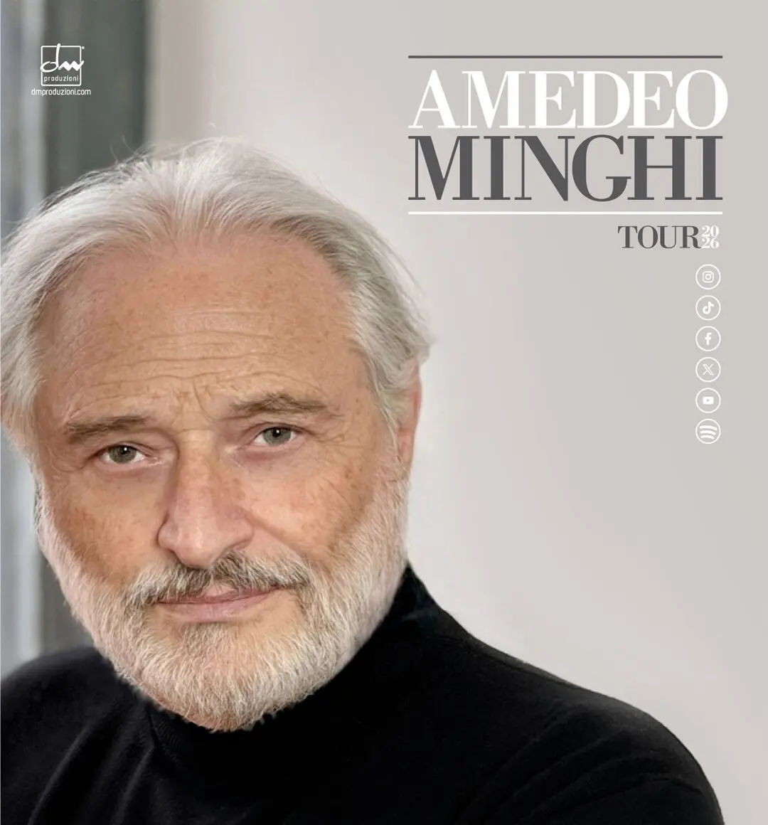 Amedeo Minghi entra nel roster di DM Produzioni e annuncia il nuovo tour 2026