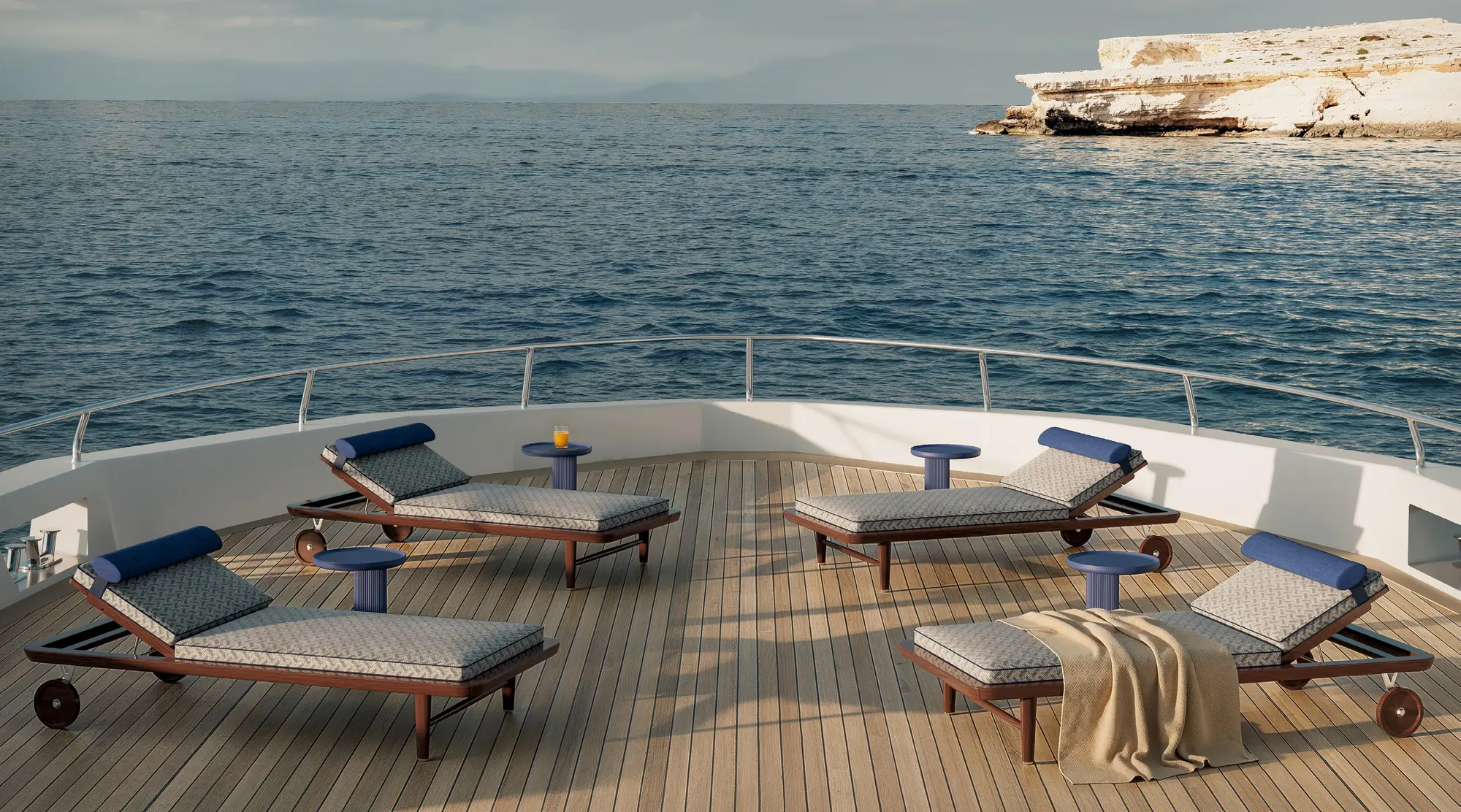 CPRN svela Jiselle: lettini prendisole di lusso per yacht e outdoor cosmopolita