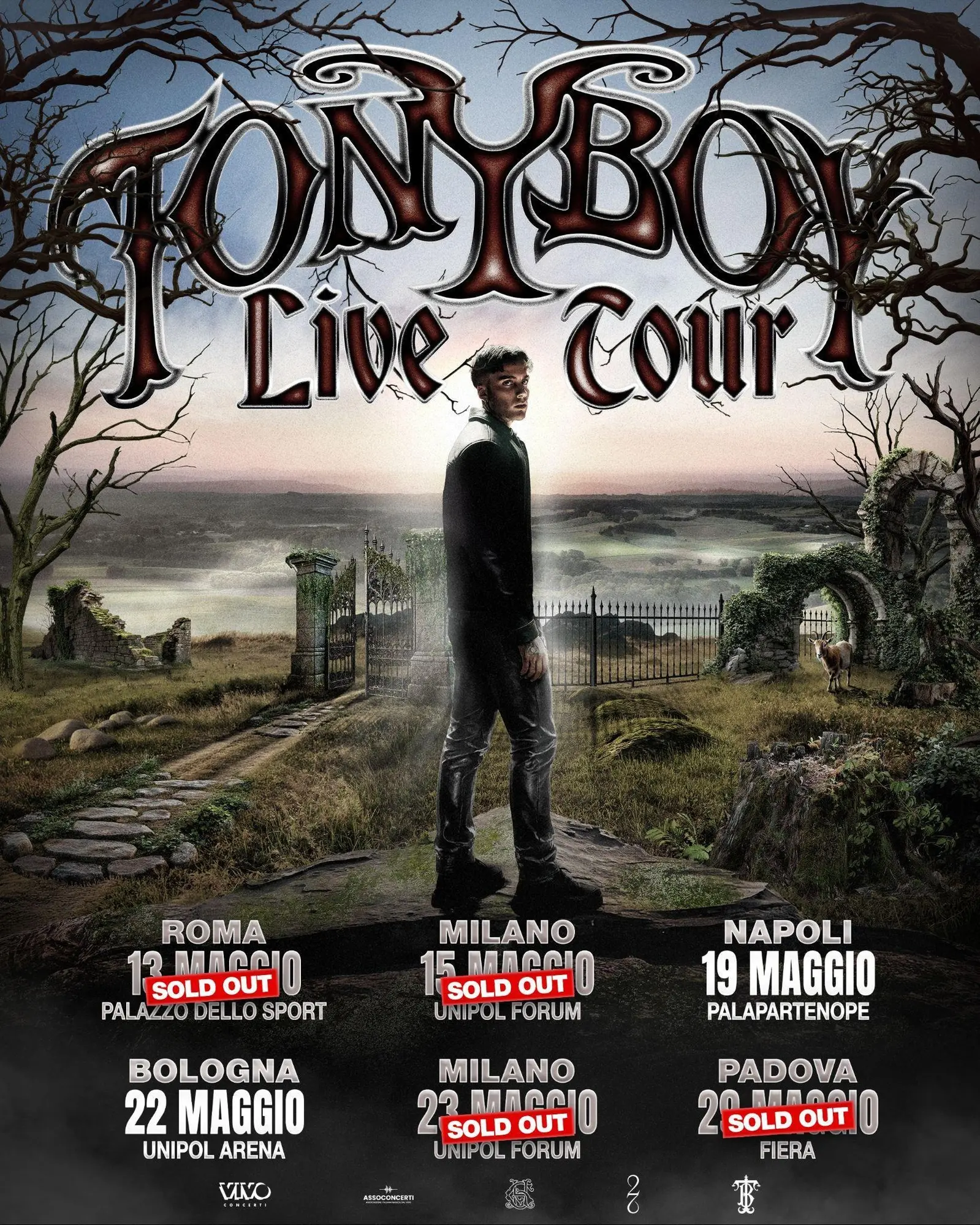 Tony Boy conquista i palazzetti: tutte le date del Live Tour 2026 già sold out