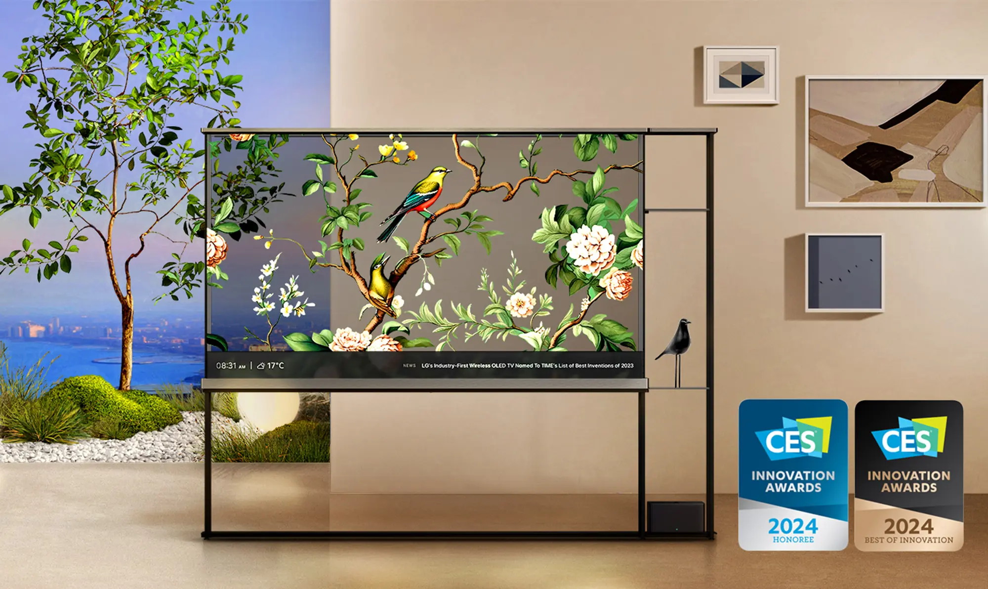 LG SIGNATURE OLED T: arriva in Italia il primo TV OLED trasparente wireless